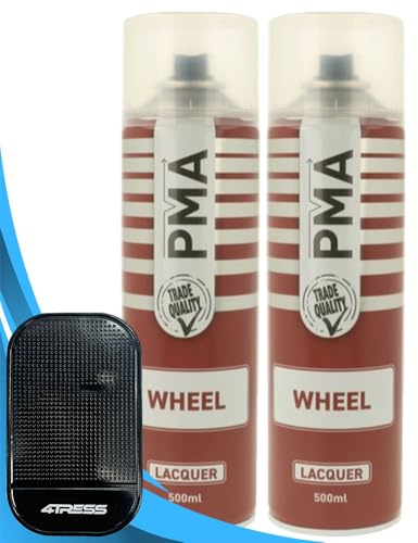 4TRESS PMA 2x Wheel Clear Gloss Lacquer Spray Paint 500ML Aerosol Bodyshop Can Non-Slip Dash Mat(4T-PCPA1016)