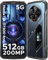 DOOGEE V40 Pro Rugged Smartphone, D7300 5G Octa-Core, 36(16+20) GB+512 GB, 1.47” Rear Display 6.78”FHD 8680mAh, 200MP+20MP+8MP+8MP&32MP, Triple Card Slot/Android 14/NFC/Fingerprint/Face ID, Blu