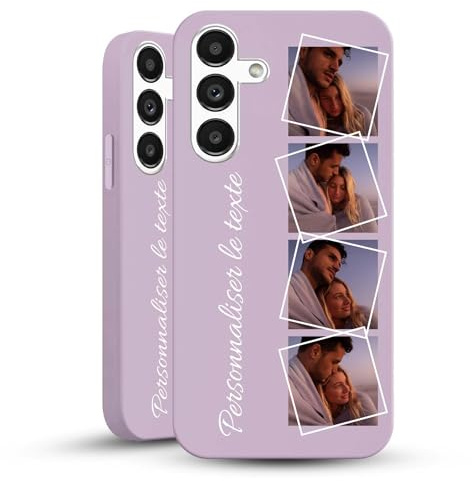 ZDYCASE Personalisierte Handyhülle für Samsung Galaxy A52 4G/5G/A52s–Mit eigenem Foto, Bild oder Text–Selbst gestalten–Individuelle Hülle Familie & Freunde–Violett