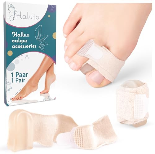 HALUTO 2 unidades de vendaje corrector de dedos en martillo, gel de silicona, corrector de dedos con vendaje para los dedos, almohadilla para dedos en martillo, banda para juanetes, férula superpuesta