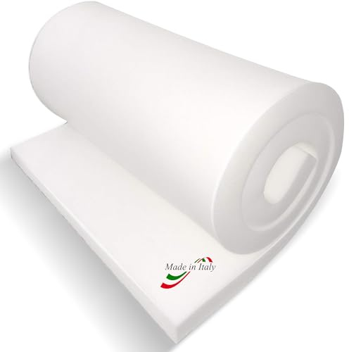 TENDEEVOLUTION Gommapiuma per Imbottitura Densità 18, 25 e 30, Lastra 200x100cm, Spessore 1-10cm, Spugna per Imbottitura Divani, Cuscini in Poliuretano Espanso (Densità 30, Spessore 3 cm)