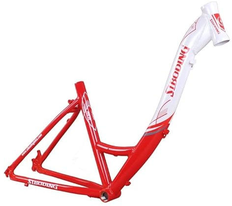 QUYCOIU Fahrradrahmen 26 Zoll/700c Mountainbike-Rahmen Aluminiumlegierung Scheibenbremsen Schnellspanner 135 Mm Niedriger Einstieg Für 21/24/27/30 Gänge(Red,26in)