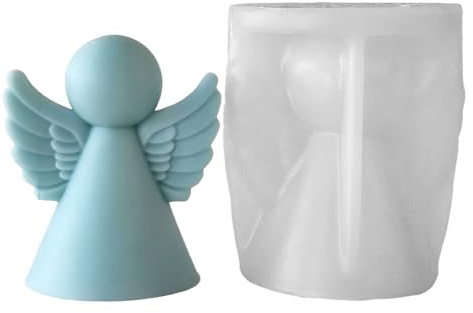 Änglahartsform – 7 cm, 3D-ängelform, handgjord silikonram, lättfrigörande formhjälpmedel, kakform, tvål, choklad, cement, kreativ epoxiform