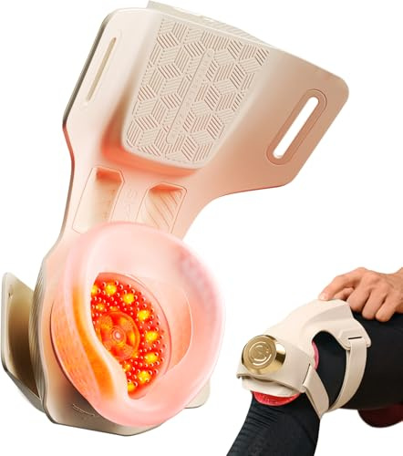 SKG Massaggiatore per ginocchio con calore per alleviare il dolore con vibrazione per il comfort delle articolazioni, ginocchiera riscaldata senza fili con 5 modalità di massaggio e 3 livelli di