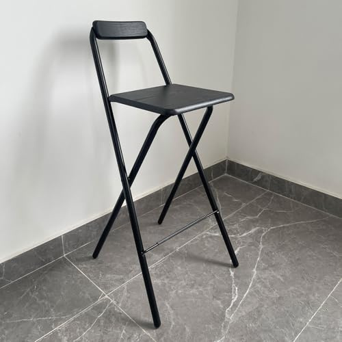 VNVFJKLO Sgabello pieghevole, Sgabello pieghevole con poggiapiedi, nessun montaggio, facile da trasportare, salvaspazio, for cucina, giardino, esterno(Style H,60cm)