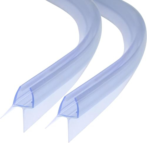 Baogu 2x 40cm Duschdichtung Gebogen Ersatzdichtung Dichtung Vorgebogener Duschtürdichtung für 4-6mm Glasdicke (4mm)