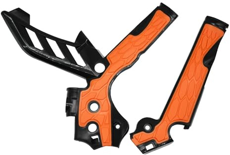 GCLANXI Motorrad-Rahmenschutz, Motocross-X-Grip-Rahmenschutzabdeckung for KTM XCW XCFW SX SXF EXC EXCF 2011–2016 125 150 250 350–500(Black Orange)