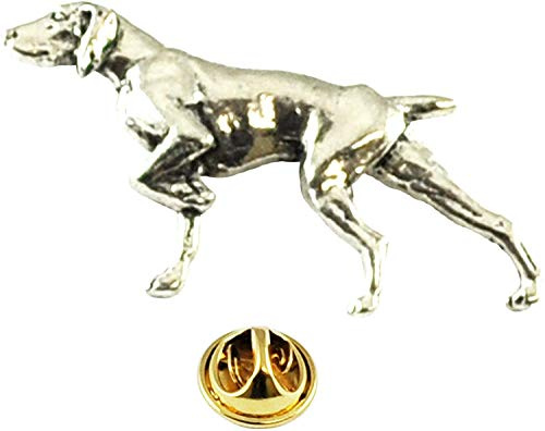 Pin de solapa de peltre inglés para perro puntero