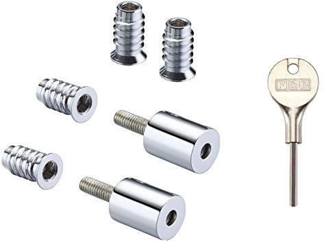 Fulton & Bray FB319 Quality Roller Sash Window Stop Restrictor for Child Safety and Security - Comes With Key Included (Polished Chrome)