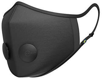 Airinum Urban Air Mask 2.0 - Onyx Black S | Maschera di Protezione Respiratoria Riutilizzabile e Regolabile, Che Protegge Contro L’inquinamento, lo Smog, gli Allergeni e i Batteri