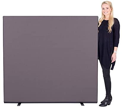 Panelwarehouse Office Partition Screen Room Divider 1600mm W x 1200mm H Grey Woolmix