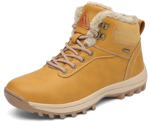 Mishansha Stivali Invernali Donna Uomo Scarpe Invernali Calde, Giallo 46