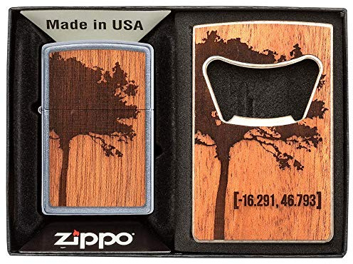 ZIPPO | Classic Lighter - Woodchuck Lighter & Bottle Opener Gift Set