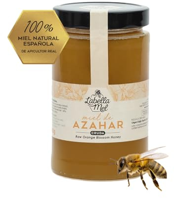 L'abella Mel - Miel de fleur d'oranger cru - Miel naturel récolté en Espagne (1kg)