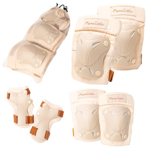 MomnLittle Kids Protective Gear Set Bicycle Skateboard Scooter Roller Skating Inline Skating Bike Cycling Girl Boy Knee Pads Elbow Pads Wrist Pads