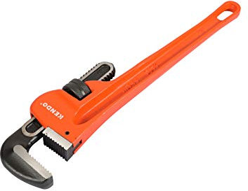 Kendo Pinza per tubi grande – Pinza per tubi con una sola mano 18 – Lunghezza: 450 mm – Larghezza massima bocca 76 mm – con filettatura autopulente – Pinza per tubi grande per professionisti e fai da