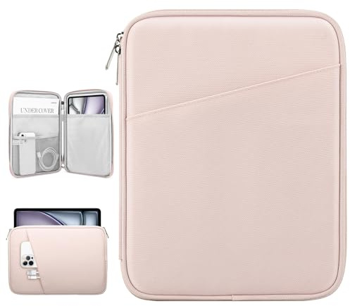Dadanism 13 Pollici Custodia Protettiva Borsa Tablet Compatibile con iPad PRO 13 M4 2024, iPad Air 13 M3 M2, iPad PRO 12,9, Galaxy Tab S10+ Plus/S9 Fe+/S9+ Plus 12,4, Tab P12 12,7, Rosa
