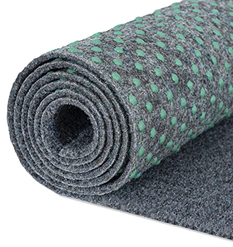 Mazovia Kunstrasen Balkon Teppich Wasserfest - Kunstrassenteppich Outdoor - Rasenteppich Balkon Meterware mit Noppen - Kunstgras Balkonteppich 6,5 mm - Grau Blau - 100 x 125 cm