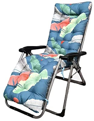 Morbuy Deckchair Auflagen für Gartenliegen, Sonnenliege Kissen Garten Innenhof Gepolstertes Bett Relax-Liegestuhl Sitzauflage für Deckchair, Innen, Außen (53x170x8cm,Bananenblatt)