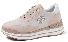 QUEEN HELENA Sneakers Casual con Plateau Scarpe da Ginnastica Comode Leggere Donna X30-18 (Beige, Sistema Taglie Calzature EU, Adulto, Donna, Numero, Media, 37)