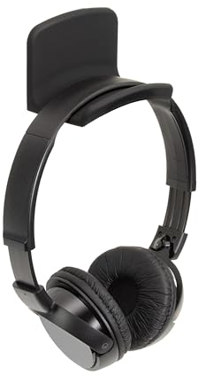 Dynavox Support pour Casque KH-300 - Support Mural pour Casque - Montage adhésif - Surface d'appui Douce en Silicone - Noir