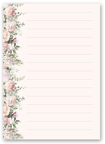 100 ark brevpapper rosa DIN A6 (105 x 148 mm) hög, 90 g/m² rosor