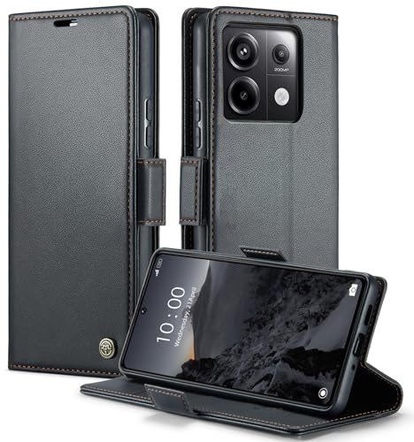 Phernykas for Samsung Galaxy Z Fold 6 Wallet Case with Card Holder, Kickstand RFID Blocking Magnetic Closure Shockproof Protective PU Leather Case for Samsung Galaxy Z Fold 6 Flip Case Wallet - Black