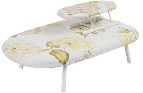 WJFLUCK Tabla de Planchar de sobremesa, Tablas de Planchar de encimera Extra Anchas con, Tablas de Planchar de encimera Extra Anchas con Funda de algodón para Planchar, Oficina, Ocio (Color: Beige)