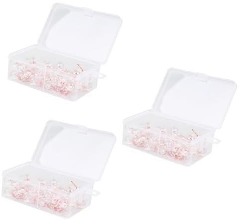 Lurrose 300stücke Push- Transparent Gold Praktische Pinnnadeln Für Korktafel Karten Und Projekte Dekorative Wandnägel Für Schule Büro Und Zuhause