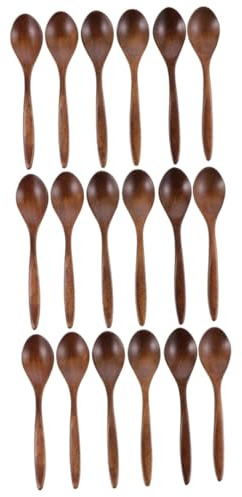 Garneck 18 Piezas cuchara de madera herramienta de cocina cucharadas de té sueltas de miel s de madera s para mezclar miel para café