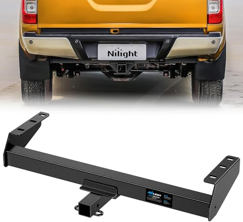 Nilight Class 3 Trailer Hitch 2 Inch Receiver Tow Hitch Compatible with Suzuki Equator 2009-2012, Nissan Frontier 2005-2026, Multi-Fit Hitch for Ball Mount Cargo Carrier Bike Rack, Black Powder Coated