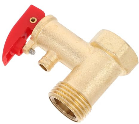 OSALADI Water Heater Safety Valve Exhaust Valve Brass Pressure Relief Regulator for
