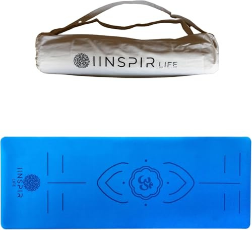 IINSPIR LIFE - Esterilla Yoga Antideslizante Lila - Esterilla Pilates Antideslizante - Esterilla Gruesa - Tapete, Mat, Colchoneta, Alfombra de Yoga