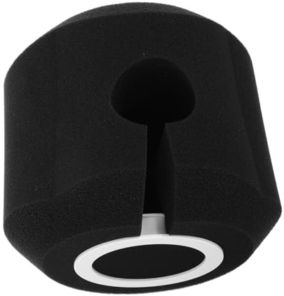 HEMOTON Small Microphone Windscreen Foam Pop Filter Noise Reduction Shield for Recording Studio and Live Streaming, Windshield Sponge Cover for Condenser Mic Isolation