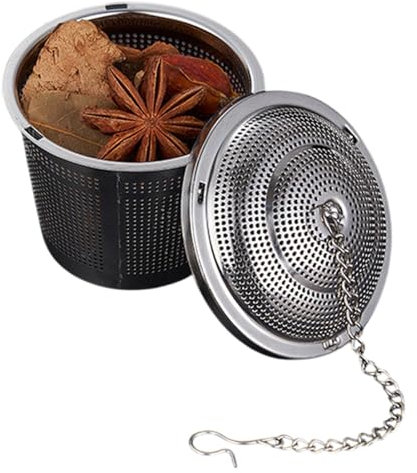 Bola de filtro de especias - Colador portátil de acero para especias, infusor de té de grado alimenticio, lavavajillas, suministros de cocina seguros para la cocina, el hogar