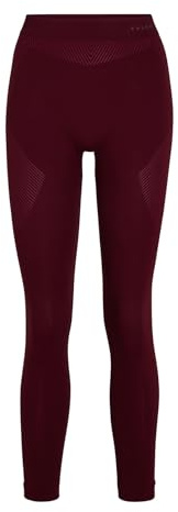 FALKE dam Baslager Underdel Warm Long W Ti funktionellt garn snabbtorkande 1 del, Röd Merlot 8117, S