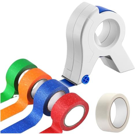 Vjsujehgy Aplicador de Cinta de Pintura de Enmascarar, Cortador Dispensador de Cinta de Pintura de Enmascarar Portátil Que Firmemente la Cinta A Superficies