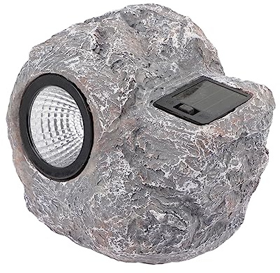 UPKOCH Luz De Piedra Solar Farola De Resina Led Para Jardín y Patio Lámpara Solar De Exterior Para Patio Decoración De Jardín Iluminación De Paisaje