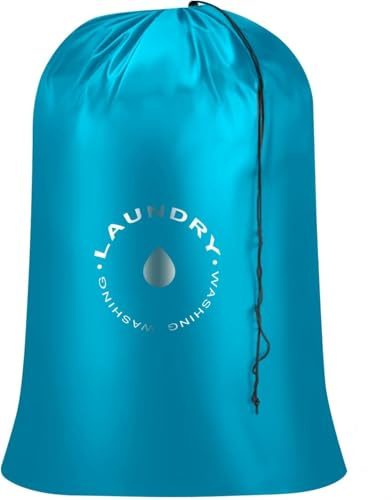 AiQInu Bolsa Ropa Sucia Viaje Plegable,Bolsa Lavanderia con Cordón, Organizador Material Antidesgarros para Cuarto de Lavado Cocina Dormitorio Hotel de Viaje 60 x 85cm