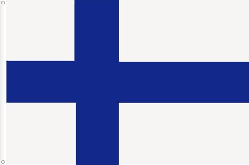 BANDIERA FINLANDIA. (SUOMEN LIPPU). Qualità RASO PREMIUM. Dimensioni grandi 150 x 90 cm.