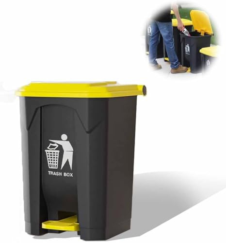 Contenedor Basura Manos Libres For Uso Residencial Comercial Con Tapa Ideal Hogar Garaje(100L)