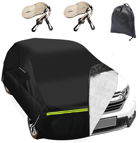 Housse de Voiture imperméable pour Dacia Sandero Stepway 2007-2025, 6 Couches pour l'extérieur, Protection Contre Le Soleil, la Pluie, Les UV, la poussière, avec Fermeture éclair de Porte, Sangle