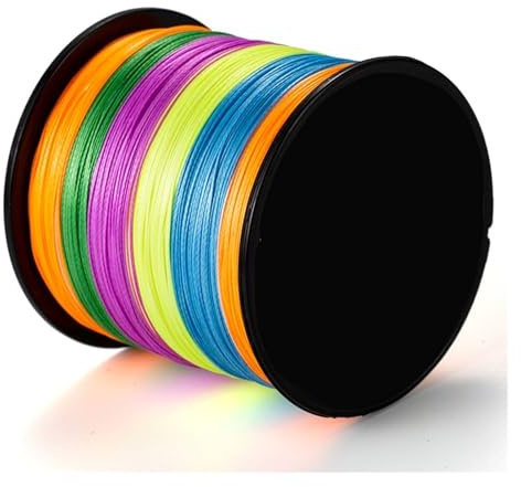 8-strängige, 500 m Lange geflochtene Angelschnur, Multifiberdraht(Multicolor,30LB 0.26MM)