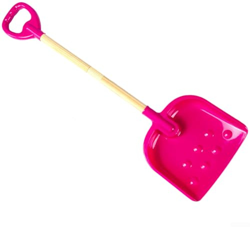 Pala da neve per bambini, manico in legno staccabile con paletta in plastica, pala da neve per bambini per giochi invernali all'aperto, lunghezza regolabile 52-32 pollici, per bambini dai 3 agli 8