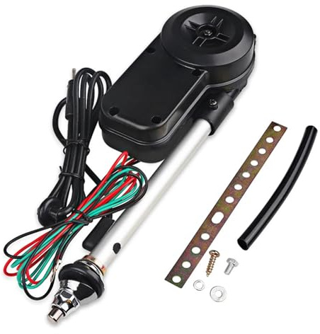Autoantenne 12V AM/FM-Senderantenne, elektrische Antenne, automatisch teleskopierbar, Außenzubehör für Fahrzeuge Antenne Auto