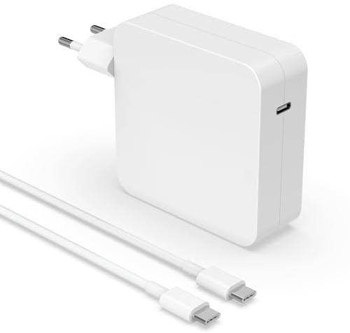 Cargador USB C 96W para MacBook, Adaptador de Alimentación con Cable 2m