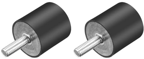 sourcing map 2pcs M6 Vibration und Dämpferaufnahme aus Gummi mit Gewindebolzen 0,98x 0,98 de