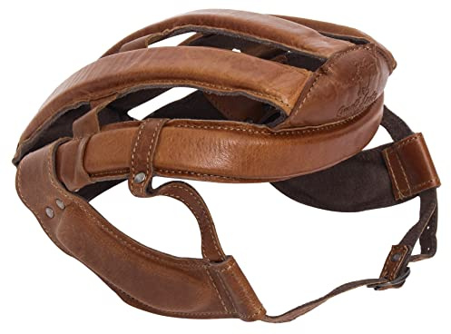Gusti Leder Jeannie L Fahrradhelm Leder Retro Vintage Braun 61 bis 62 cm