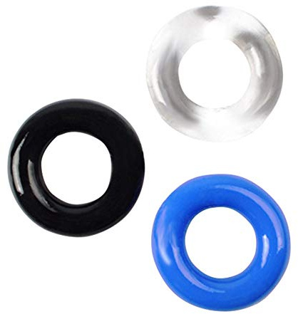 Lottoyday 3 stücke Silikon Penis Ringe Verzögerung Ejakulation Cock Ringe Erwachsene Spielzeug Erotische Spielzeug Sex Spielzeug für Männer (Mehrfarbig)