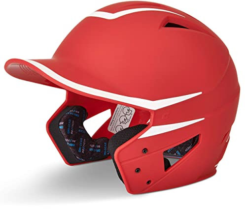 CHAMPRO HX Legend Plus Performance Baseball-Schlaghelm mit abnehmbarem Kieferschutz in zweifarbiger, matter Oberfläche